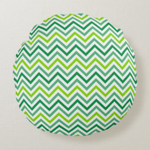 Cojín Redondo Patrón continuo de zigzag Chevron moderno
