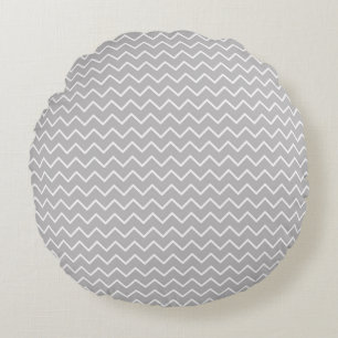 Cojín Redondo Patrón continuo de zigzag Chevron moderno