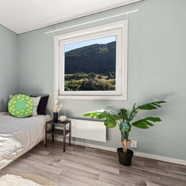 Cojín Redondo Patrón de agua de limón simple (Subido por el creador)