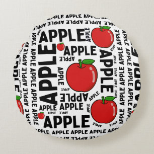 COJÍN REDONDO PATRÓN DE APPLE