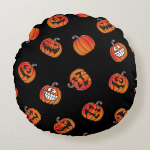 Cojín Redondo Patrón de calabaza