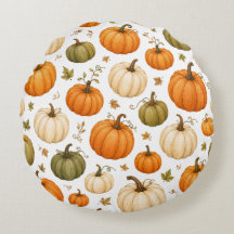 Patrón de calabaza acuarela Calabazas de otoño