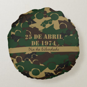 Cojín Redondo Patrón de camuflaje de vehículos militares