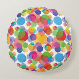 Cojín Redondo Patrón de círculo colorido