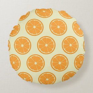 Cojín Redondo Patrón de corte de naranja