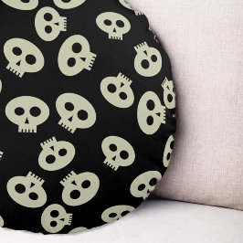 Cojín Redondo Patrón de cráneo de Kawaii lindo Pillow redondo ne