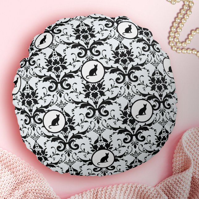 Cojín Redondo Patrón de Damasco de felación de corte (Subido por el creador)