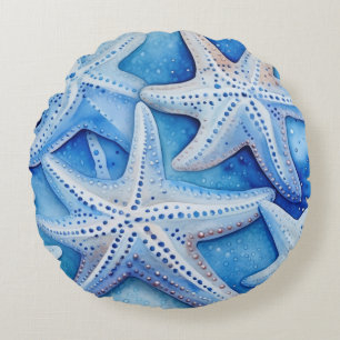 Cojín Redondo Patrón de Estrella de Mar Costera