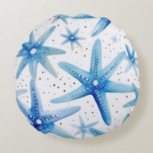 Cojín Redondo Patrón de Estrella de Mar Costera