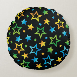 Cojín Redondo Patrón de estrellas