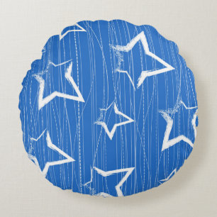 Cojín Redondo Patrón de estrellas