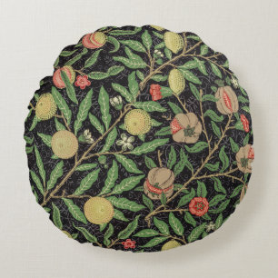 Cojín Redondo Patrón de frutas de William Morris (1862) 