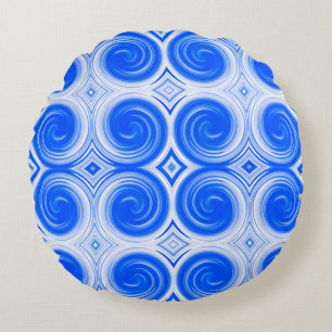 Cojín Redondo Patrón de giro abstracto #42