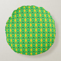 Patrón de hexágono amarillo verde trébol