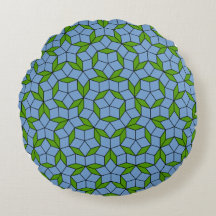 Patrón de hombus penrose verde y azul