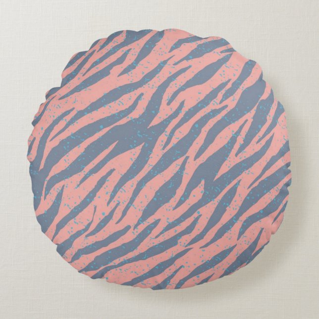 Cojín Redondo Patrón de impresión animal (Anverso)