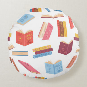 Cojín Redondo Patrón de libro