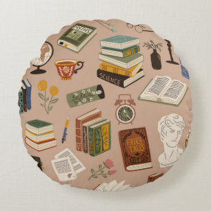 Cojín Redondo Patrón de libro