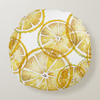 Patrón de limoneros de color de agua rústico