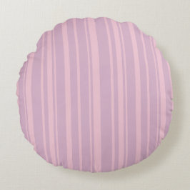 Cojín Redondo Patrón de Línea Morado y Rosa
