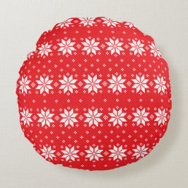 Cojín Redondo Patrón de navidad 5