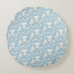 Cojín Redondo Patrón de Nube