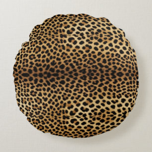 Cojín Redondo Patrón de piel de leopardo