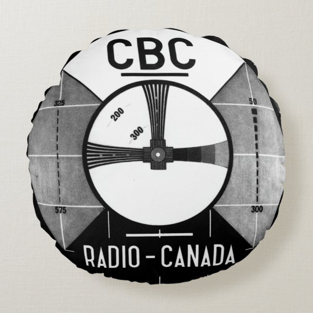 Cojín Redondo Patrón de prueba CBC (Anverso)