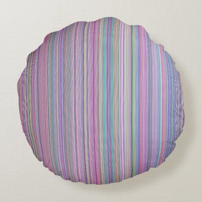 Cojín Redondo Patrón de prueba de pantalla de TV roto (Reverso)