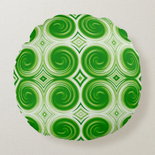 Cojín Redondo Patrón de remolino abstracto #36