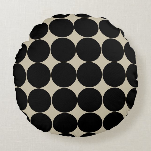 Cojín Redondo Patrón de repetición de forma de círculo decorativ (Anverso)