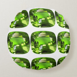 Cojín Redondo Patrón de resumen verde