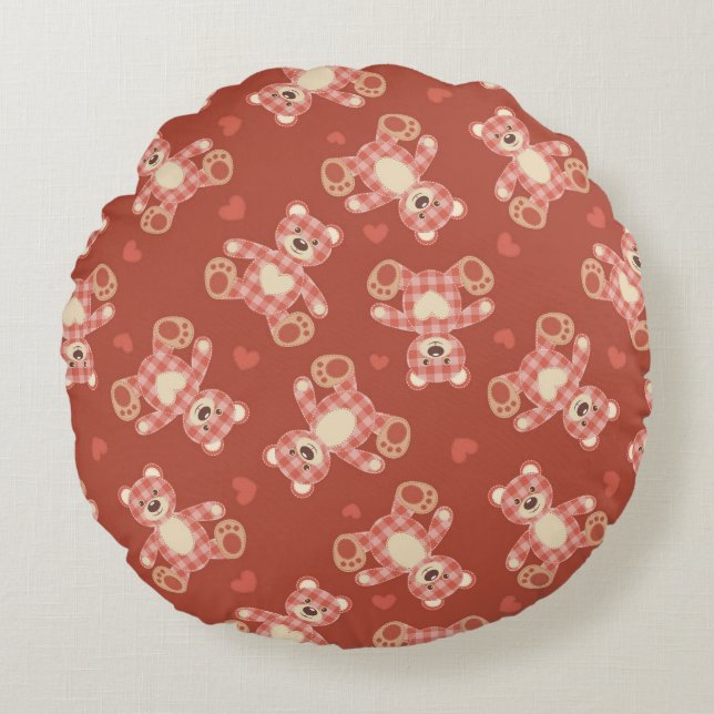 Cojín Redondo patrón de revisión de agudos (Anverso)