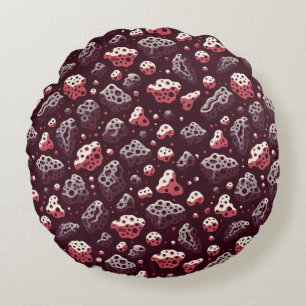 Cojín Redondo Patrón de rock de lava abstracto