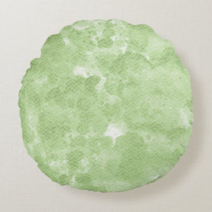 Cojín Redondo Patrón de salpicaduras de acuarela verde menta cla