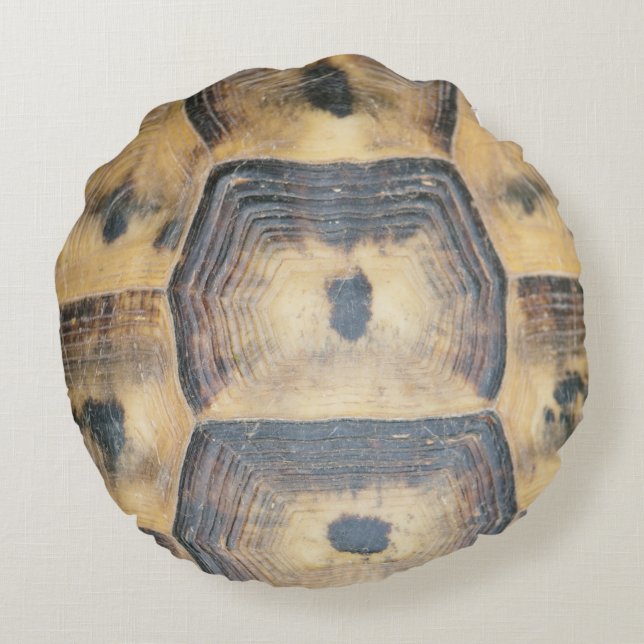 Cojín Redondo Patrón de shell de tortuga (Reverso)