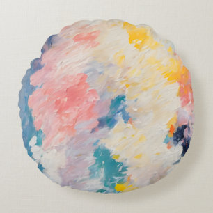 Cojín Redondo Patrón de Sueño de Pastel Hues