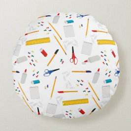 Cojín Redondo Patrón de suministros para oficinas y artesanías e