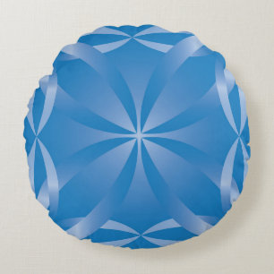 Cojín Redondo patrón de topacio azul