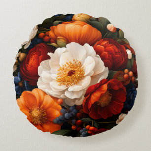 Cojín Redondo Patrón floral