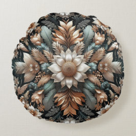 Cojín Redondo Patrón Floral 1