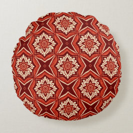 Cojín Redondo Patrón floral de Moda Boho de estilo