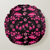 Patrón floral escandinavo rosa moderno