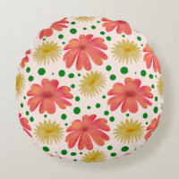 Patrón floral retro brillante sin costuras