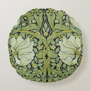 Cojín Redondo Patrón floral vintage de William Morris Pimpernel