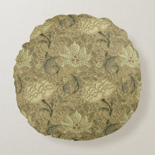 Cojín Redondo Patrón floral William Morris Windrush: Vintage