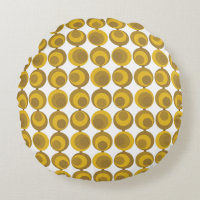 Patrón Geo Retro Mustard Gold Moderno De Mediados 