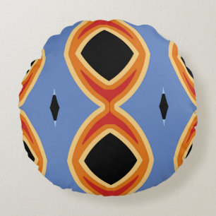 Cojín Redondo Patrón geométrico abstracto.abstracto, fondo, m