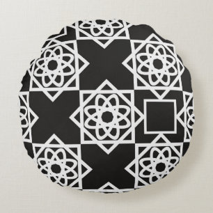 Cojín Redondo Patrón geométrico árabe. Decoración de arte. Islam
