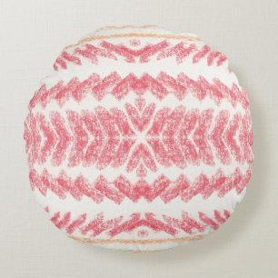 Cojín Redondo Patrón geométrico étnico oriental sin soldadura. T